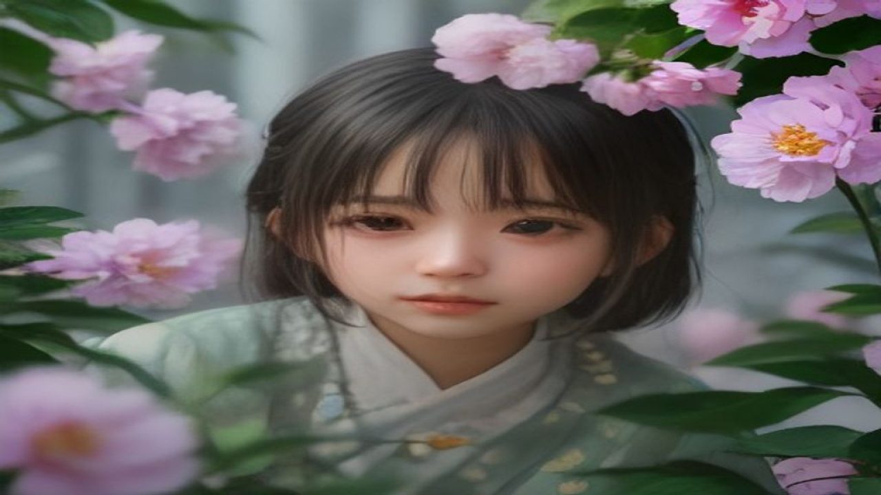 桃花视频播放器界面示意图，深色背景中央显示播放按钮，底部有进度条和清晰度切换控件