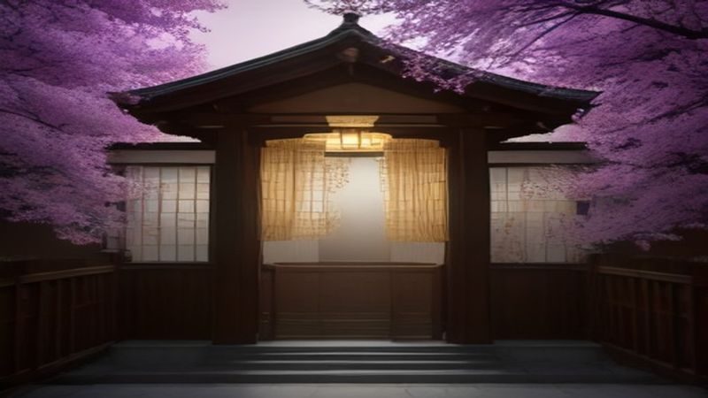 桃花视频编辑团队在明亮的办公室内围坐讨论内容选题，桌上放着多台笔记本电脑和打印的影视资料，墙面贴满便签，氛围专注而轻松